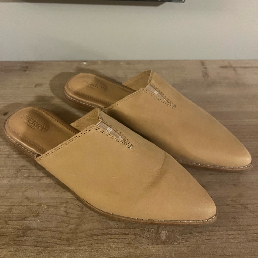 Tan Leather woman’s‎  Slip-On Shoes